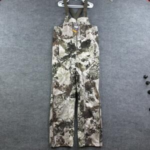 Scheels Outfitters Pants Mens L Veil Camo Antler River Fleece Bib Zip To Hip NWT